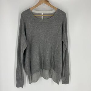 Lululemon Sweater Size 10 Womens Heather Gray Pure Balance Cashmere Blend Boxy